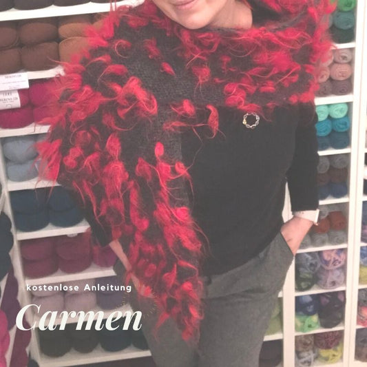 Kostenlose Anleitung: “Carmen” Tuch von Strick und Glück