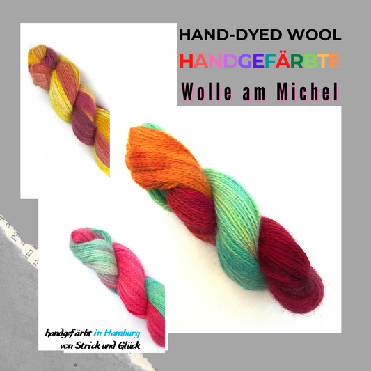 Pechorka - reine Schurwolle handgefärbt von Strick und Glück