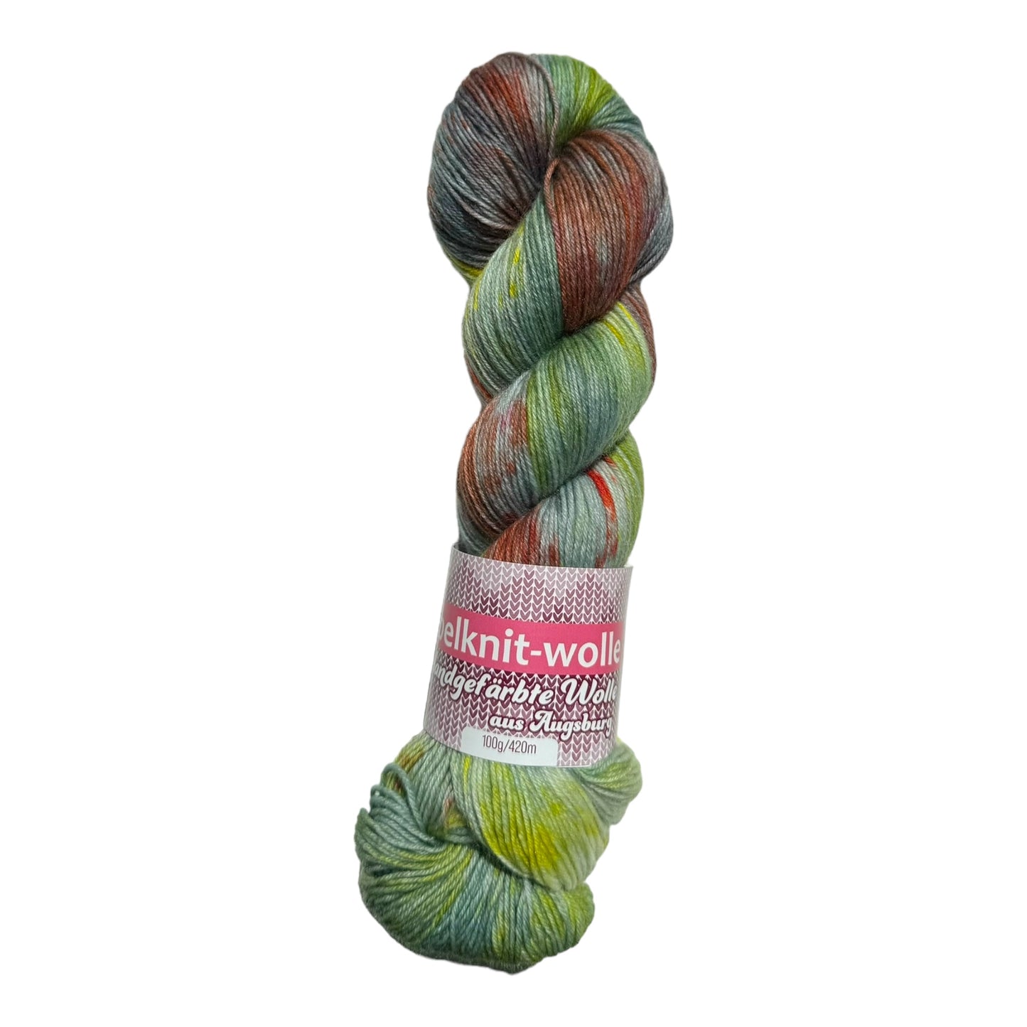 Handgefärbte 4-fach Sockenwolle aus Augsburg