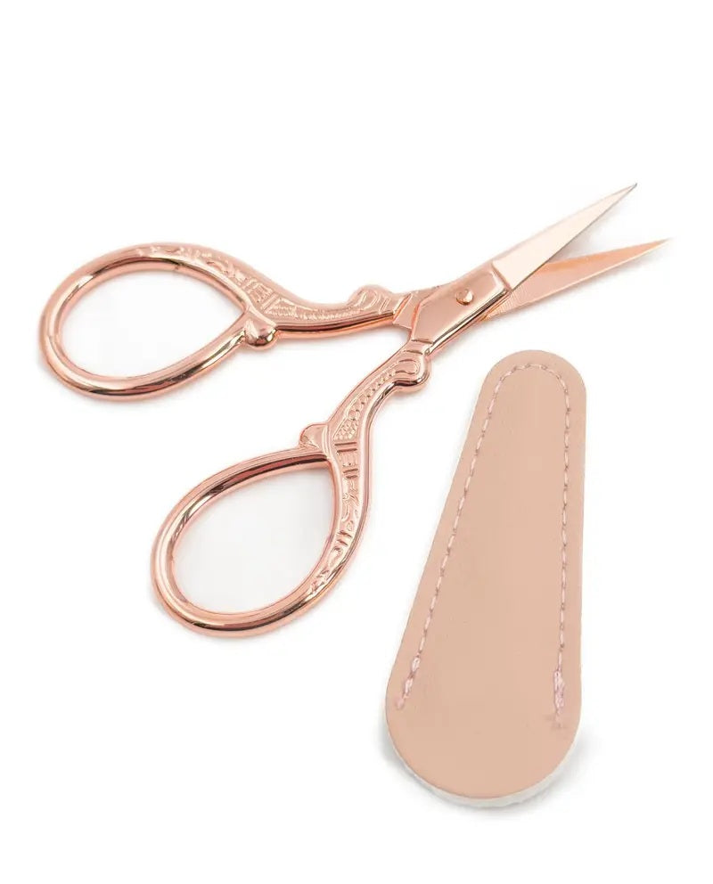 Rose Gold Stickschere mit Etui