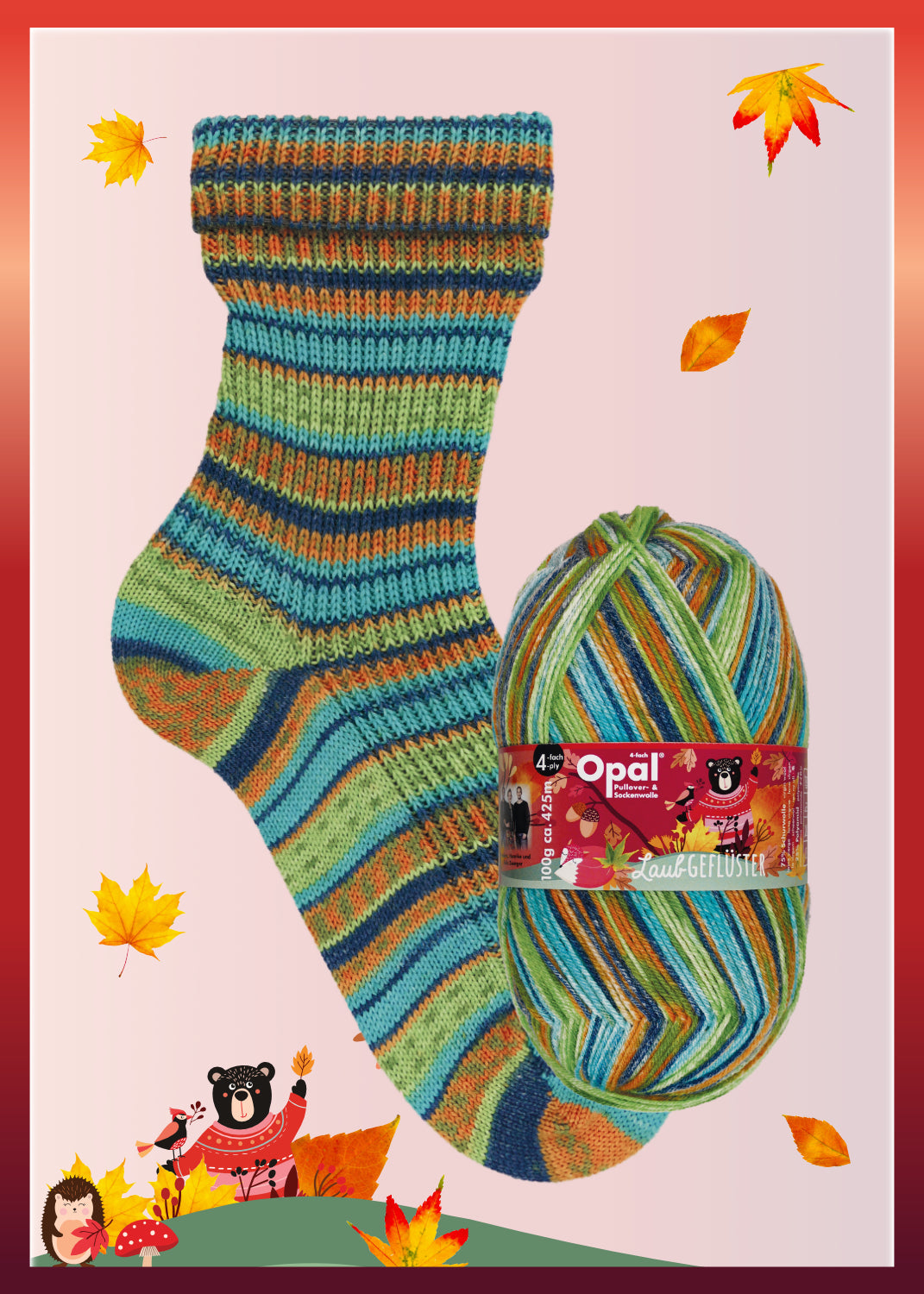 Whispering Leaves - 4-ply sock yarn