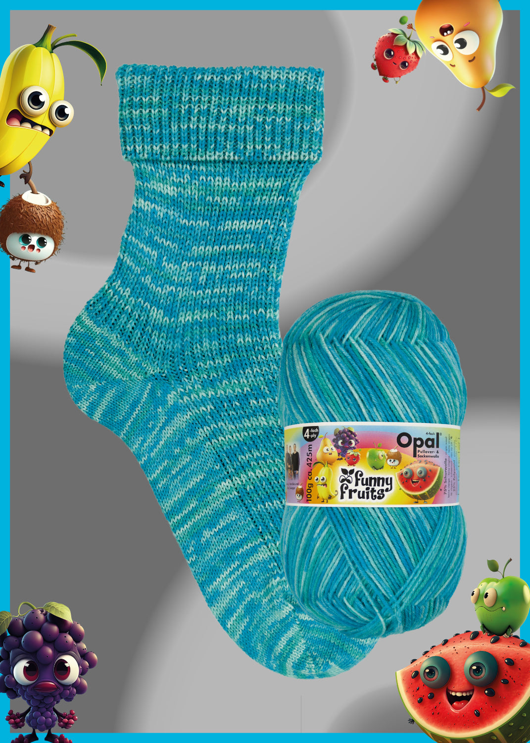strumpfwolle kaufen Funny Fruits - Sockenwolle 4-fach