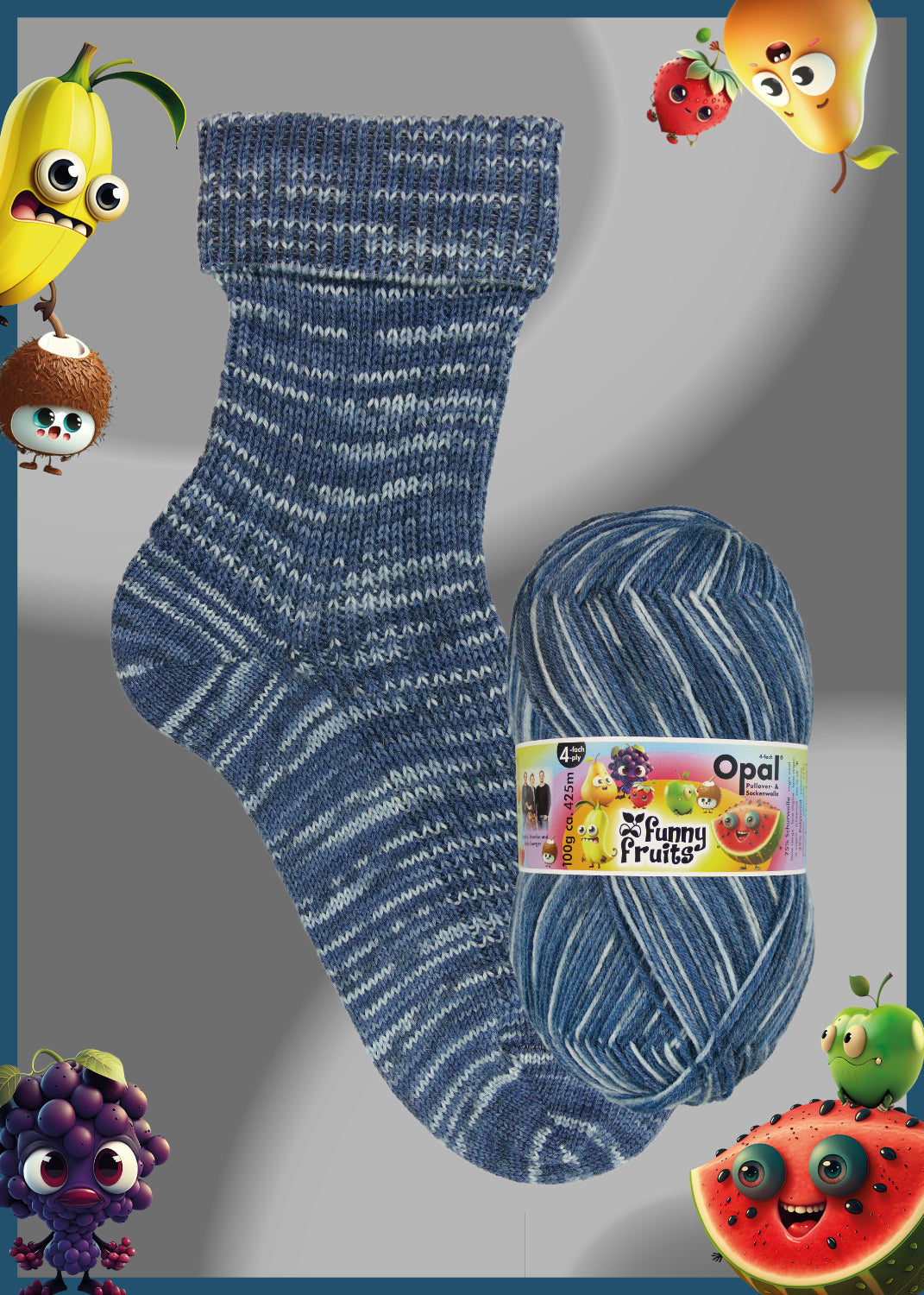 strickwolle kaufen Funny Fruits - Sockenwolle 4-fach