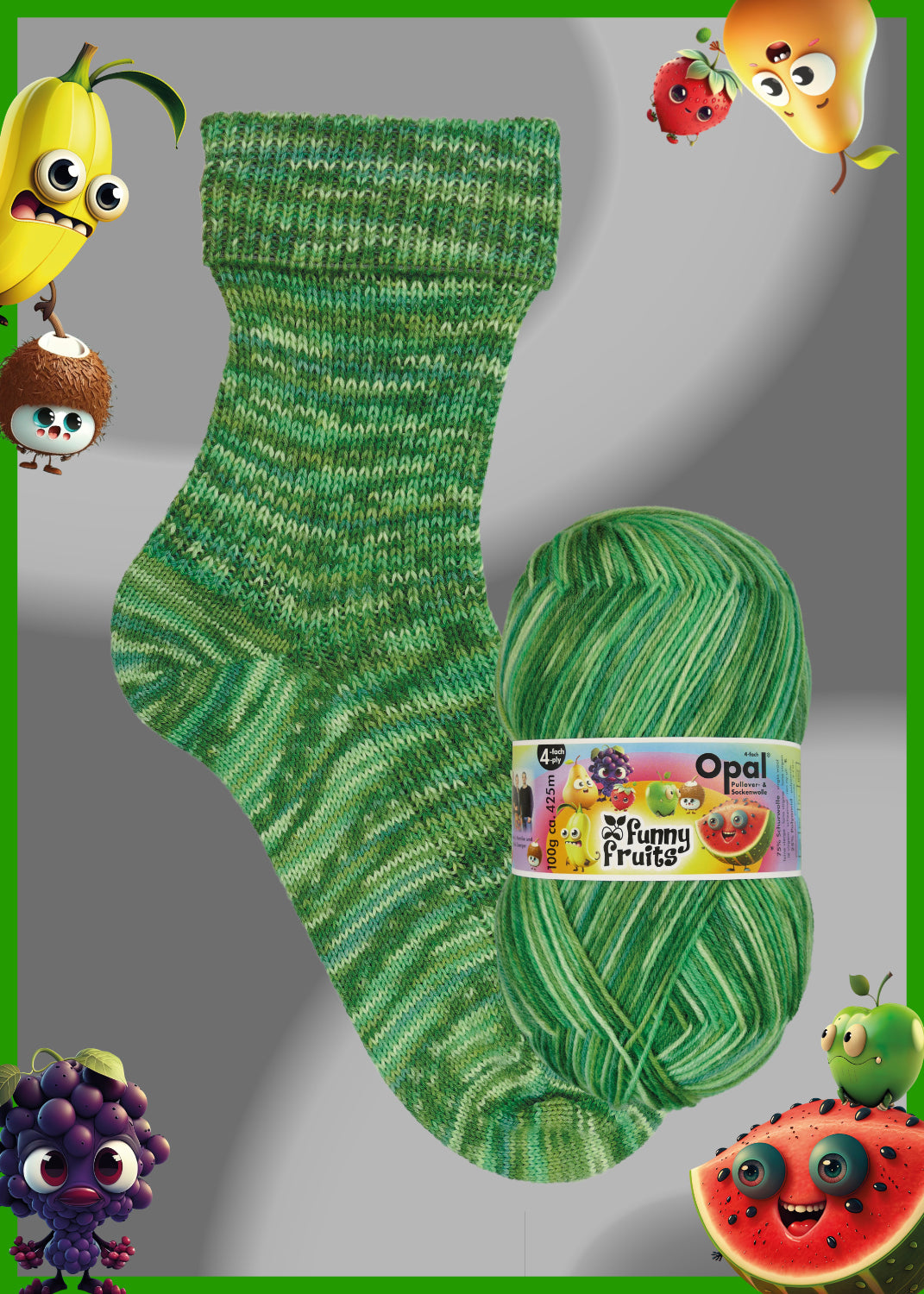 sockenwolle kaufen Funny Fruits - Sockenwolle 4-fach