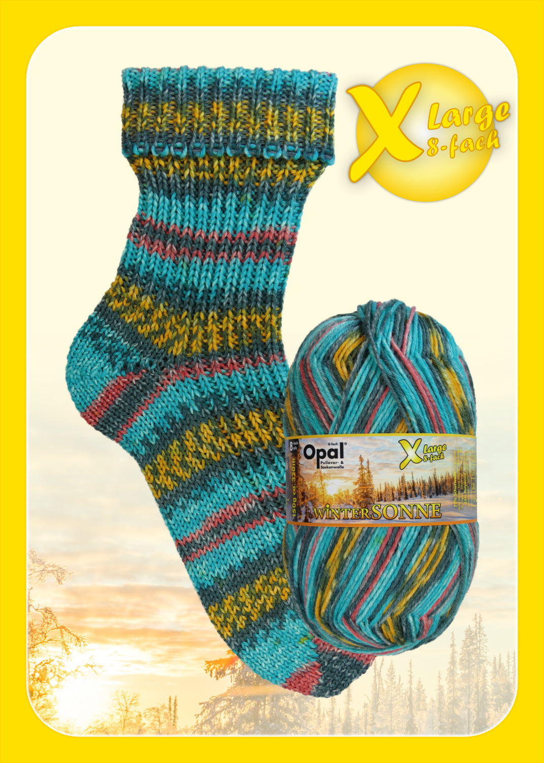 XLarge Wintersonne 8-fach Sockenwolle