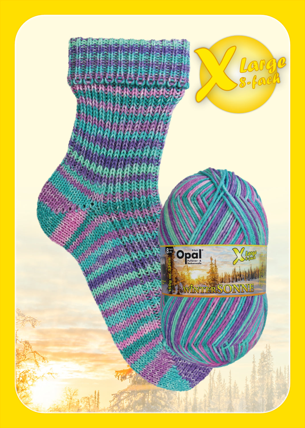XLarge Wintersonne 8-fach Sockenwolle