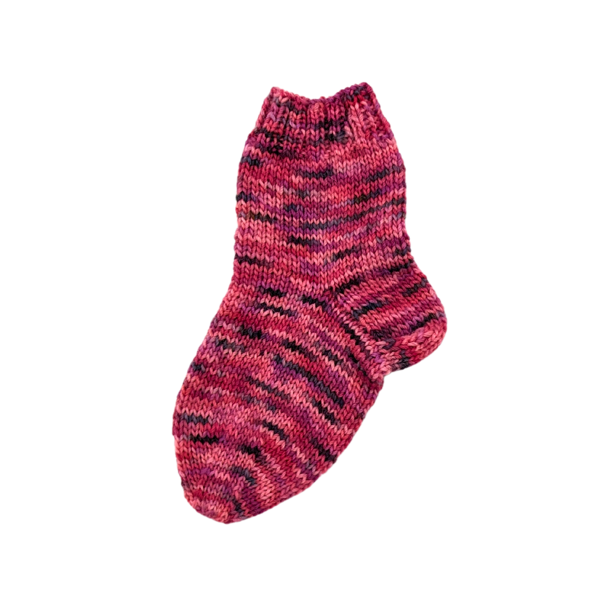 Kindersocken - handgestrickt, handgefärbte Wolle,  Gr. 20-21