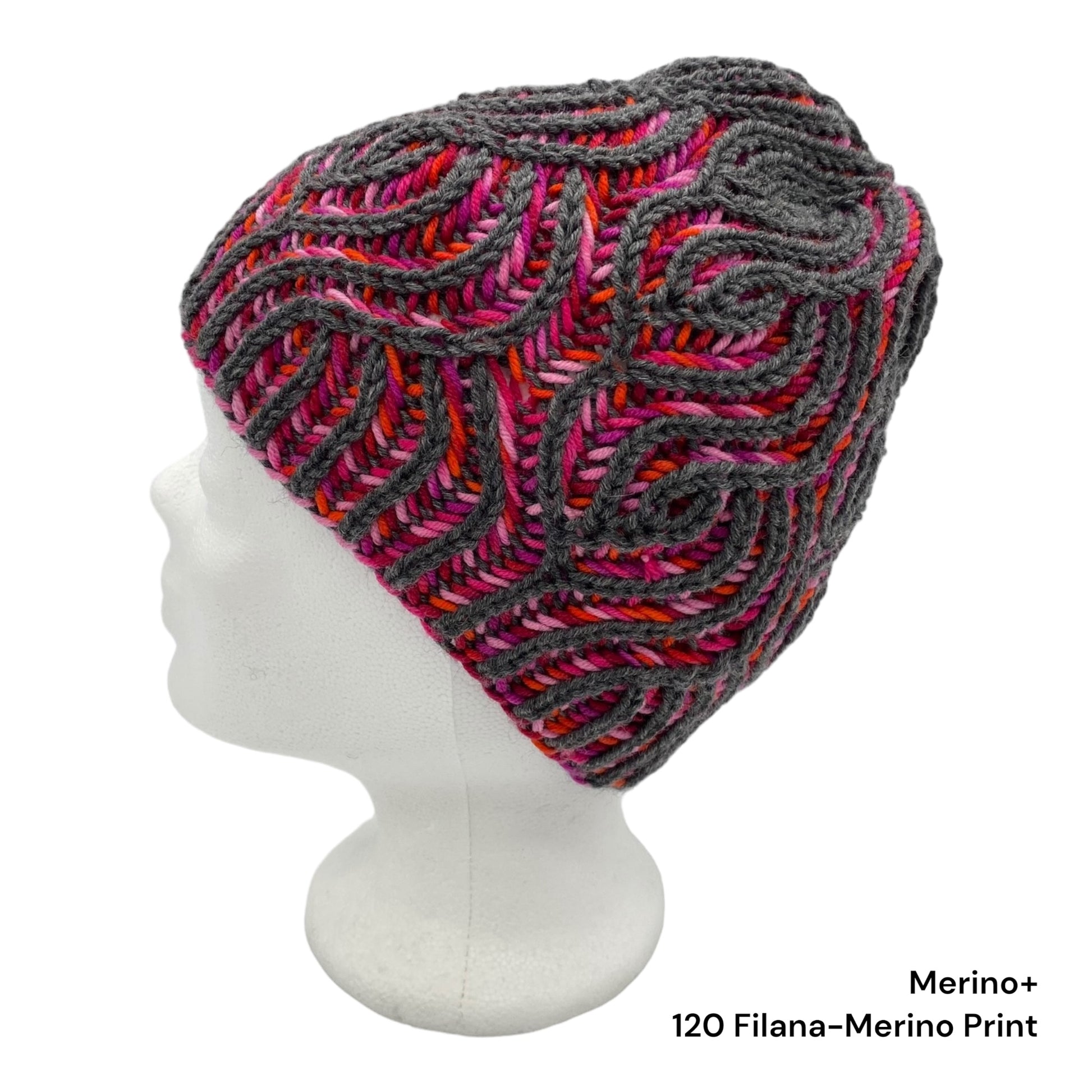 120 Felini-Merino Print Anleitung Mütze “Brioche Mütze”