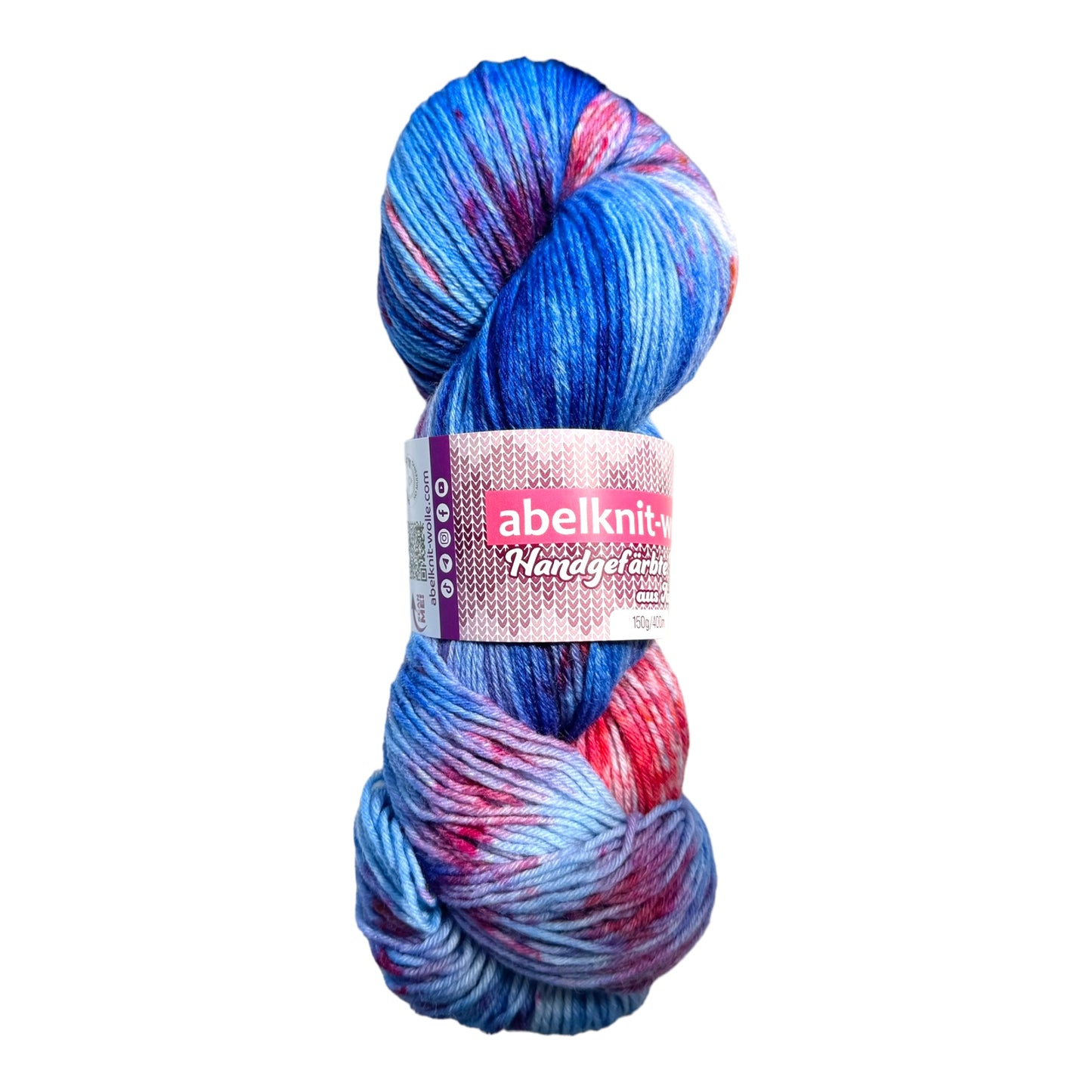Hand-dyed 6-ply sock yarn from Augsburg