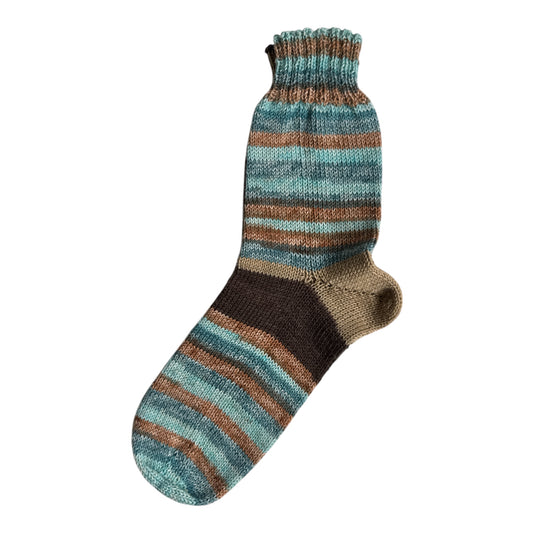 Handgestrickte Socken – Ferner Wolle mit Seide, Größe 42-43