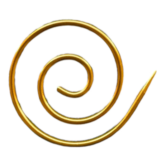 Spiral-shaped cable needle made of aluminum