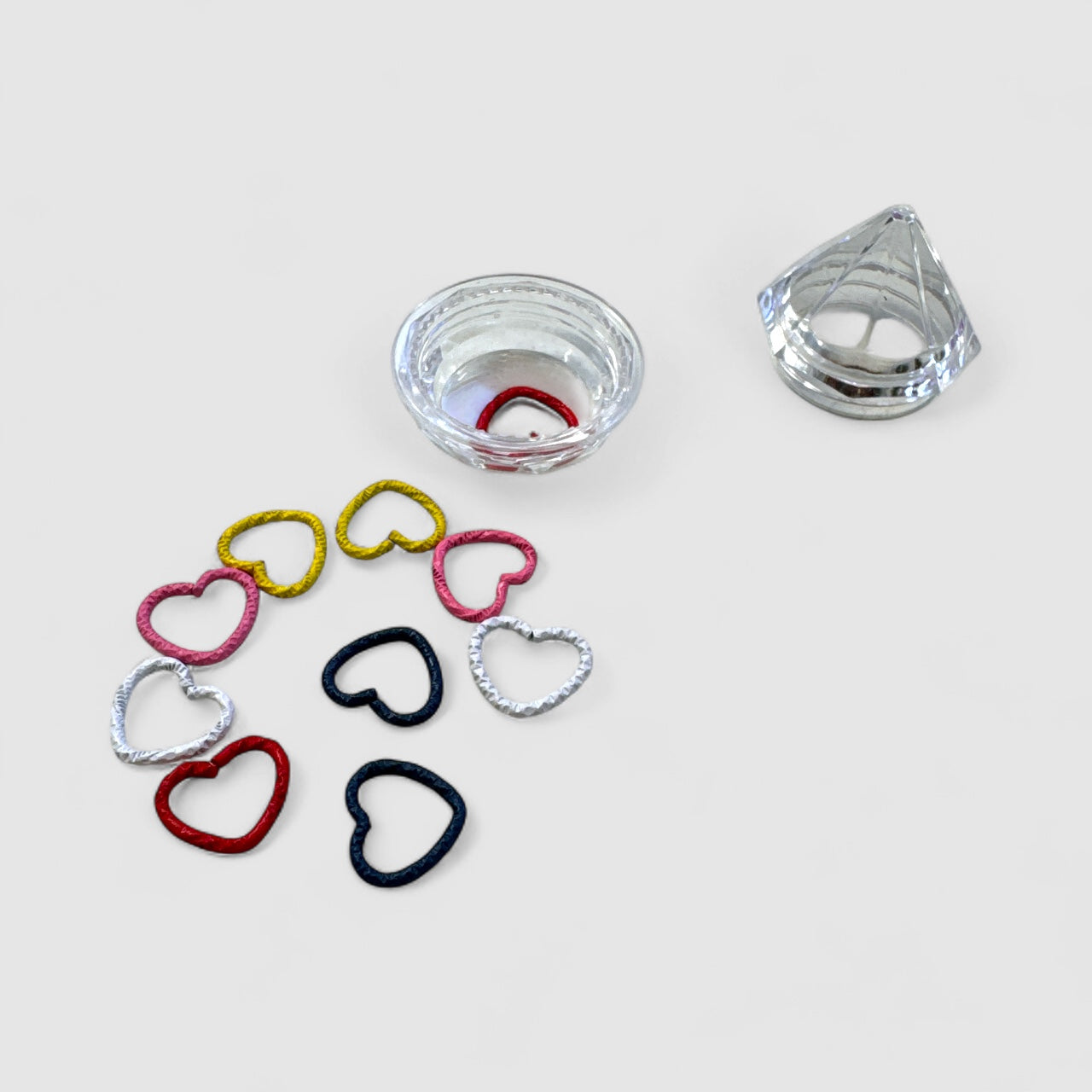 Bunte Herz Maschenmarkierer, 10 Stück im Set mit Dose, Strickmarkierer Metall kaufen Hamburg