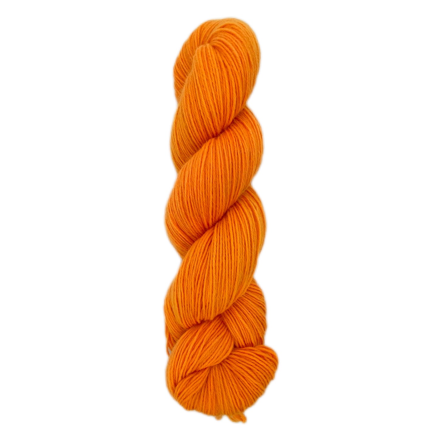 Sockenwolle kaufen Safety Orange Uni handgefärbte Sockenwolle 4-fach «#Nadschiba»