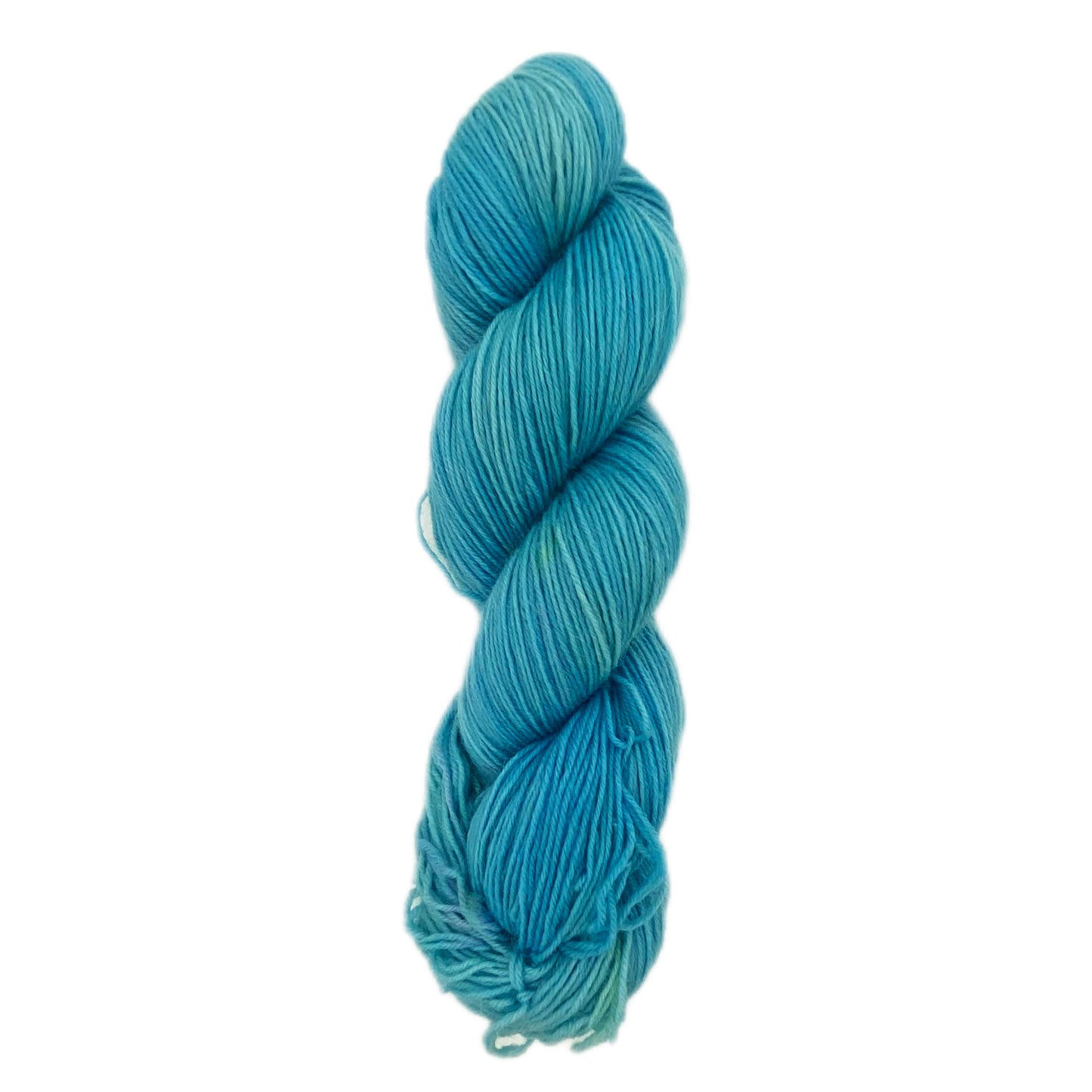 strickwolle kaufen Alpine blue Uni handgefärbte Sockenwolle 4-fach «#Nadschiba»