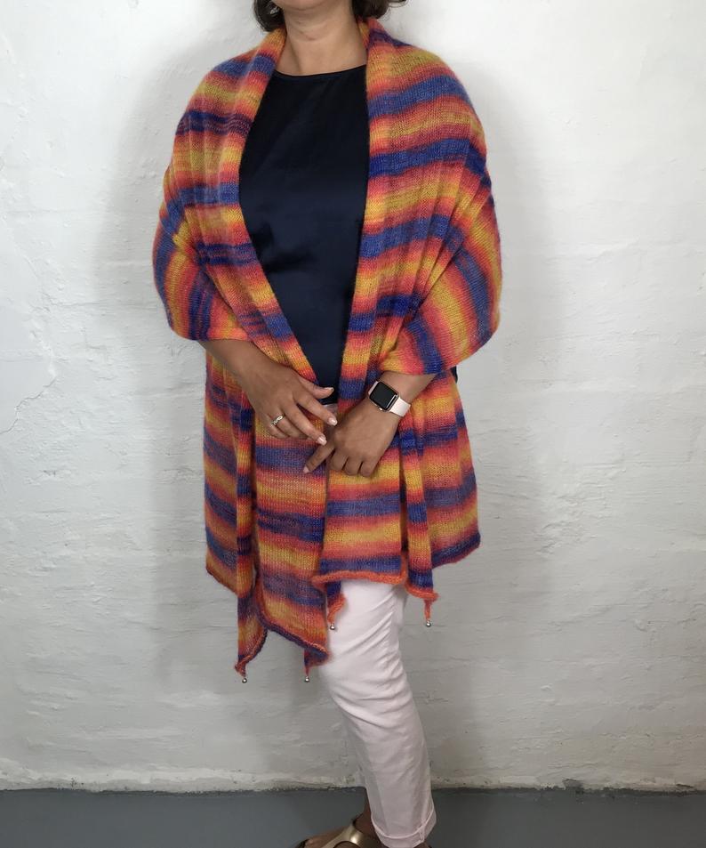 Stola aus Mohair und Seide - 70% Silkhair Mohair, 30% Seide