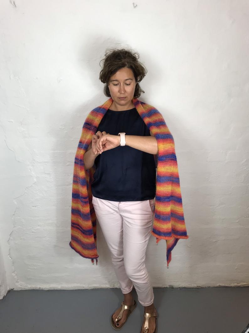 Stola aus Mohair und Seide - 70% Silkhair Mohair, 30% Seide