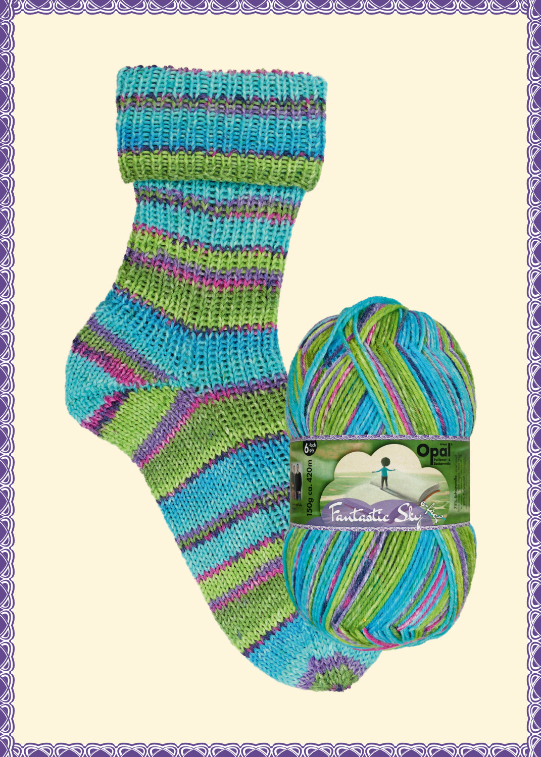 wollladen am Michel	Fantastic Sky 6-fach Opal Sockenwolle