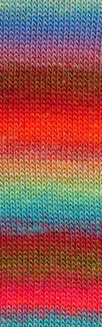 MILLE-COLORI-SOCKS-&-LACE-LUXE 859.0051 (BUNT HELLBLAU/ROT/BRAUN)