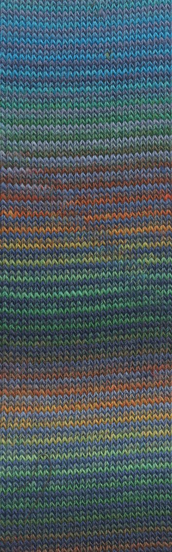 MILLE-COLORI-SOCKS-&-LACE-LUXE 859.0152 (BUNT TÜRKIS/GRÜN/ORANGE)