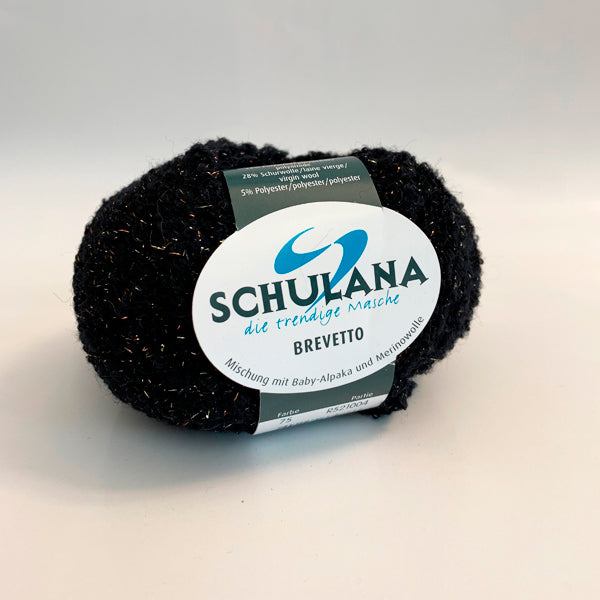Brevetto von Schulana -  34% Alpaka  33% Polyamid  28% Schurwolle  5% Metallic  50 g = ca. 120 m