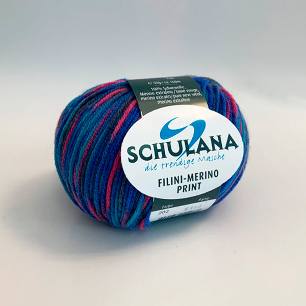 Filini-Merino Print von Schulana - 100% Schurwolle 50 g = ca. 160 m