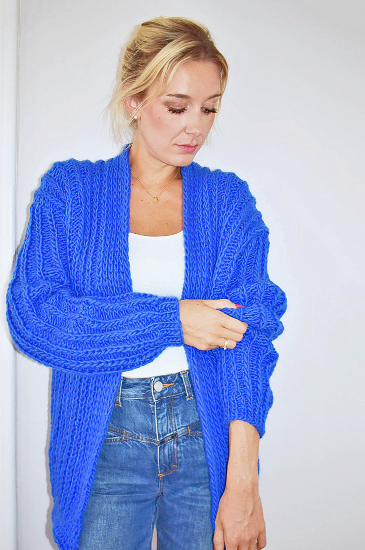 Wool package - Cobalto Uni Cardigan