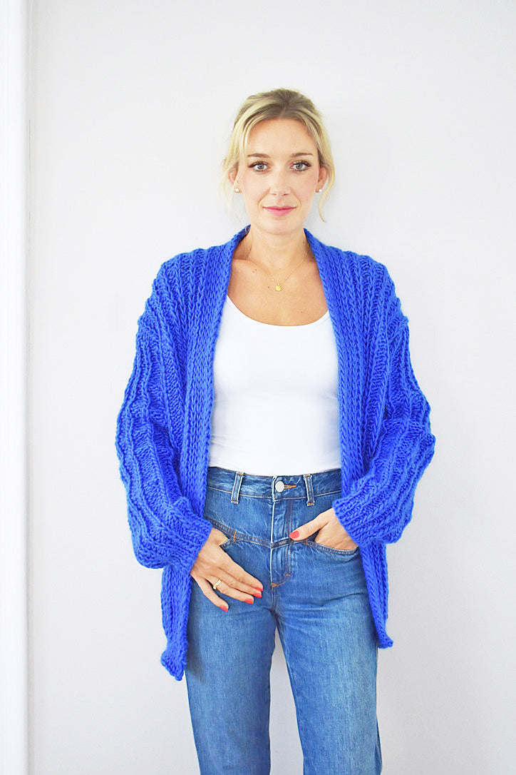 Wool package - Cobalto Uni Cardigan
