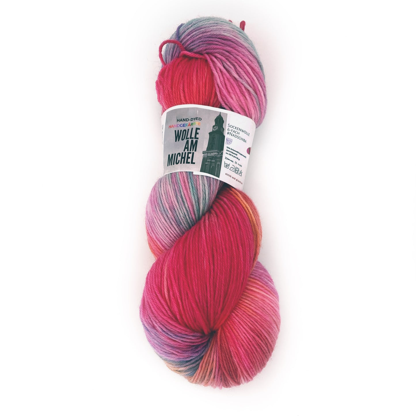 Sockenwolle 6-fach #Nadschiba Farbe 20/07- Wolle am Michel | 75% Schurwolle , 25% Polyamid| ca. 420 m - 150 gr