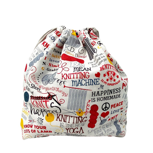 Project bag "Knitting is the new Yoga"