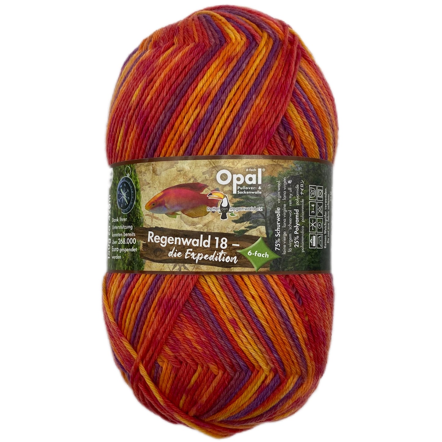 Regenwald 18  6-fach - Die Expedition	Sockenwolle kaufen