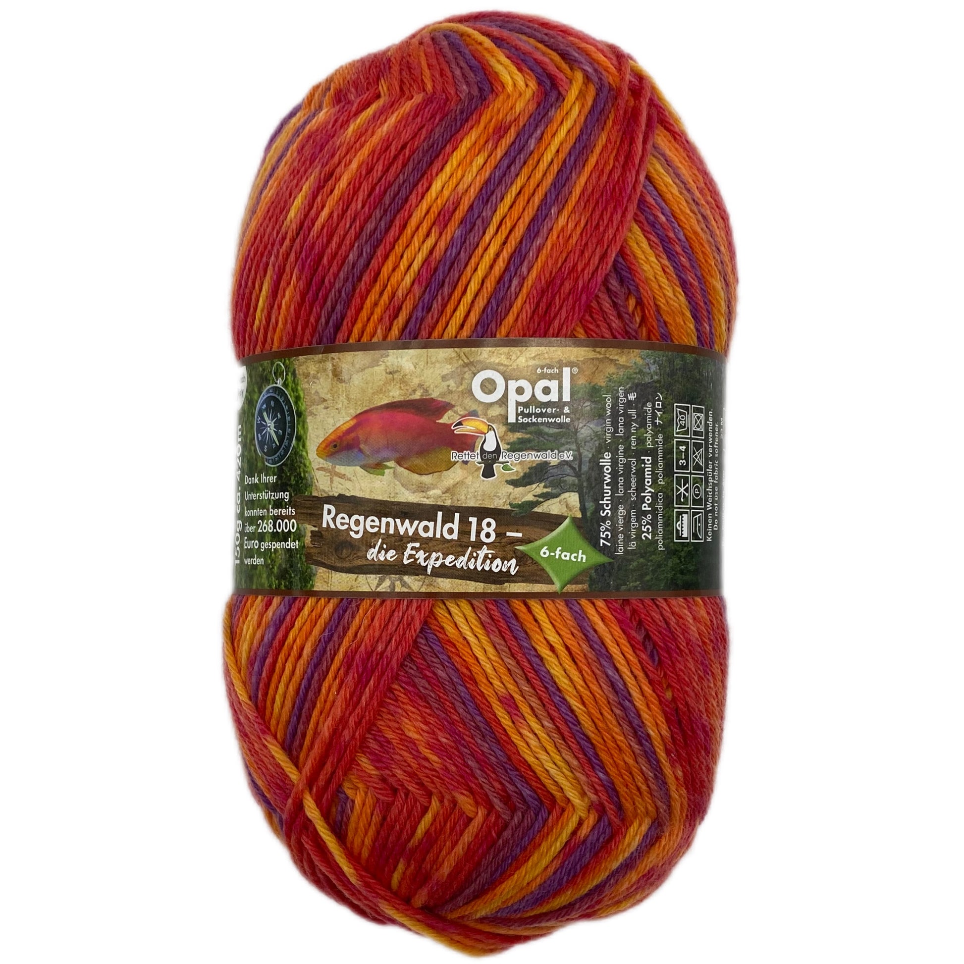 Regenwald 18  6-fach - Die Expedition	Sockenwolle kaufen