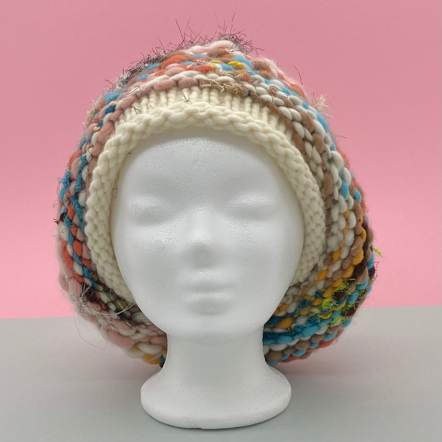 "Swirl" handspun ArtYarn red - Knit Collage l 55 m / 100 gr l 99% wool, 1% polyester