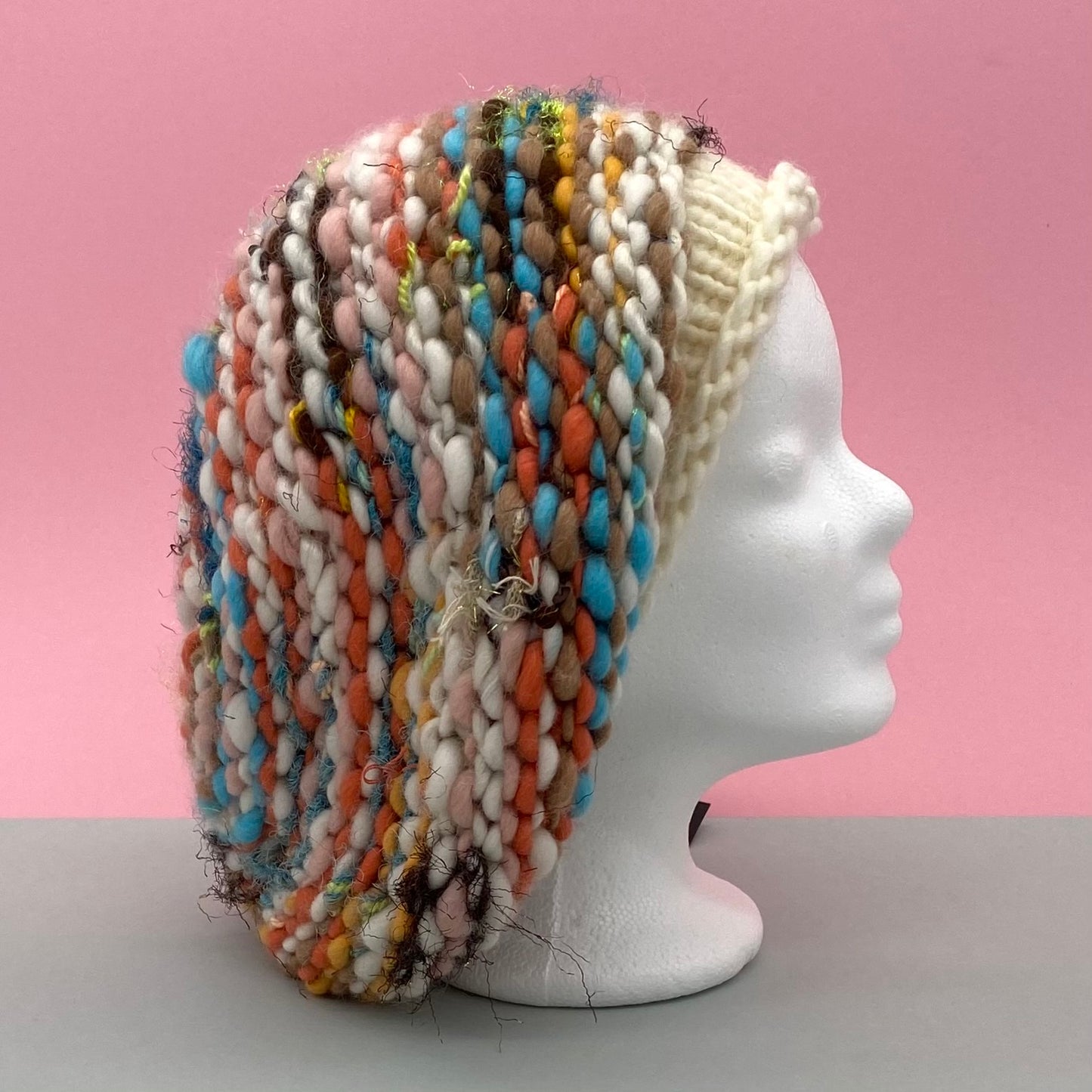 dicke Wolle günstig kaufen "Swirl" handgesponnenes ArtYarn braun- Knit Collage l 55 m / 100 gr l 99% Wolle, 1% Polyester