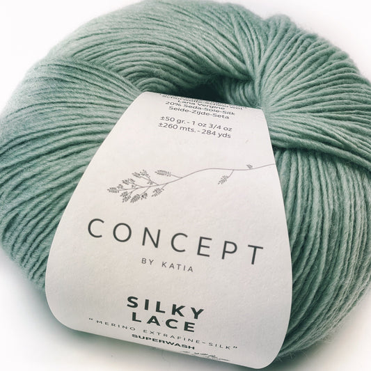WOLLE SILKY LACE - Katia l 80% Merino Extrafine Superwash - 20% Seide l 50gr - ca. 260 m	wolle kaufen hamburg
