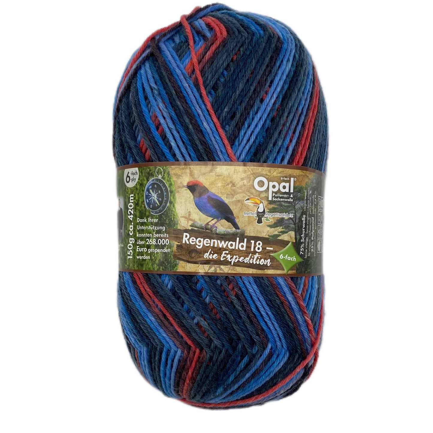 Regenwald 18  6-fach - Die Expedition	Sockenwolle kaufen