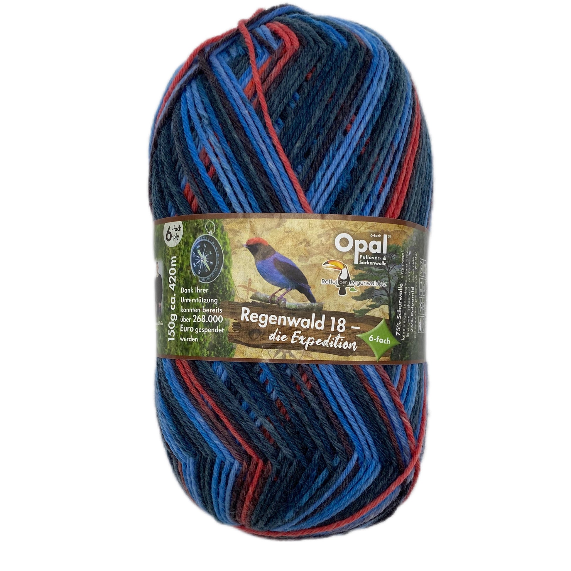 Regenwald 18  6-fach - Die Expedition	Sockenwolle kaufen
