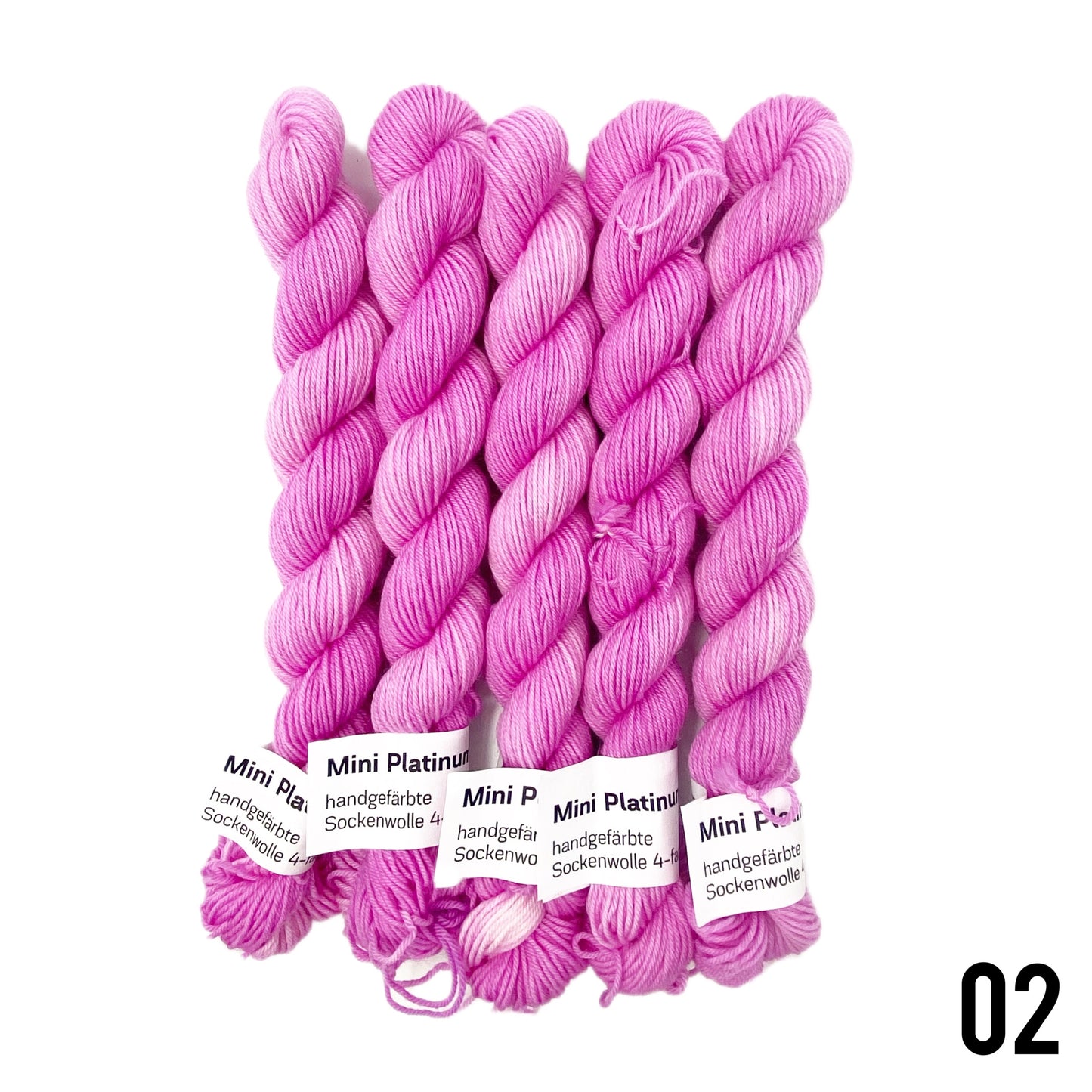 Mini Platinum - handgefärbte Sockenwolle 4-fach  20 gr