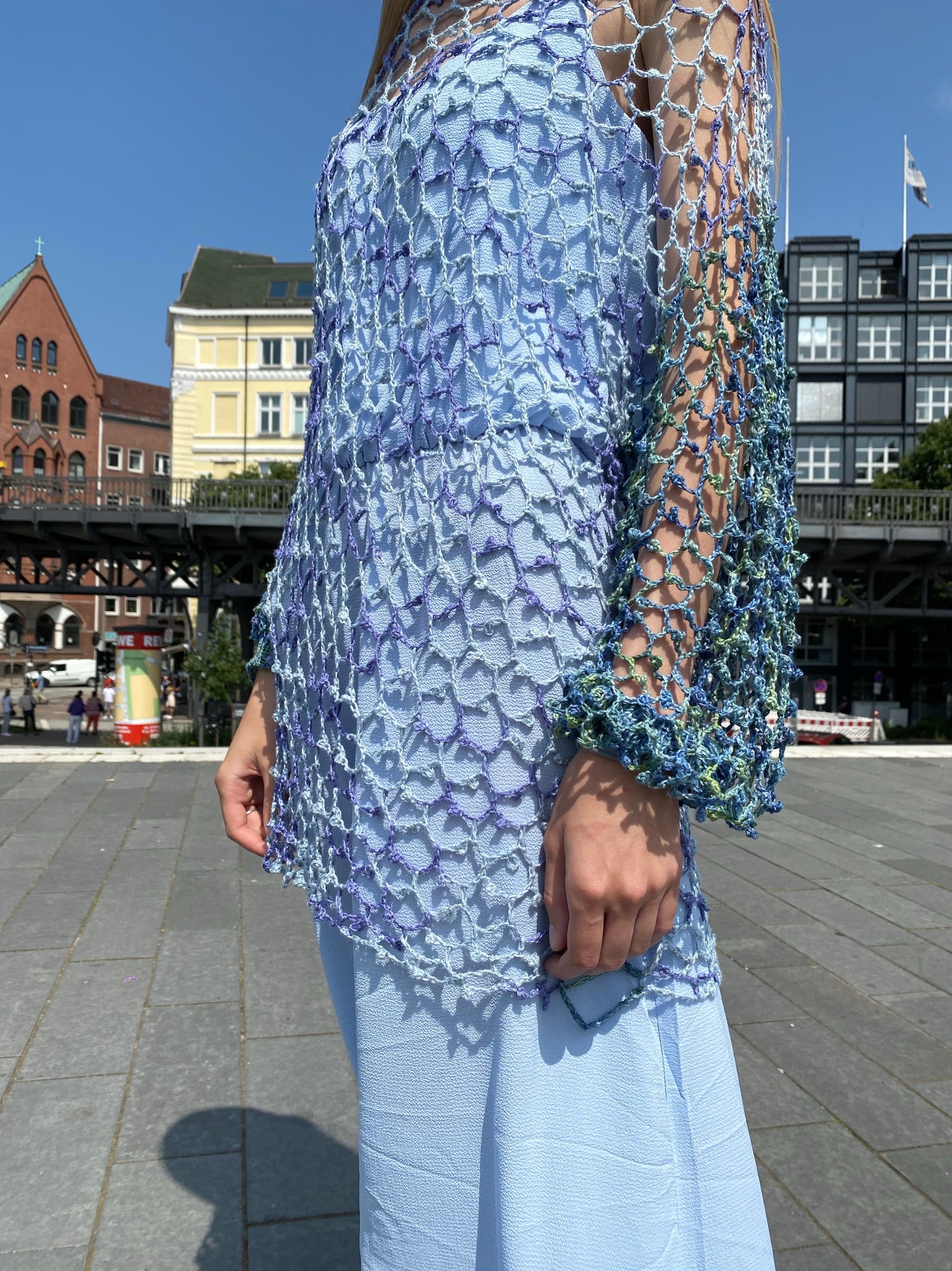 Damen Netz Sommerpullover "Meeresbrise"