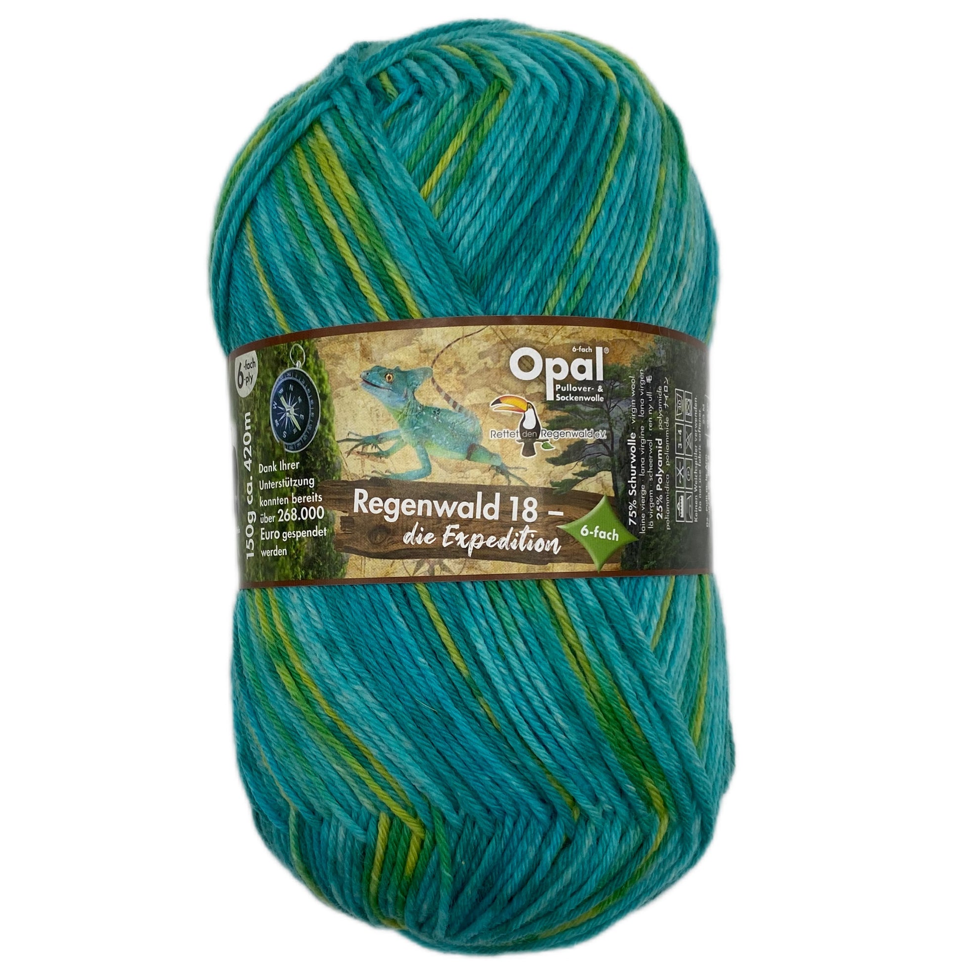 Regenwald 18  6-fach - Die Expedition	Sockenwolle kaufen