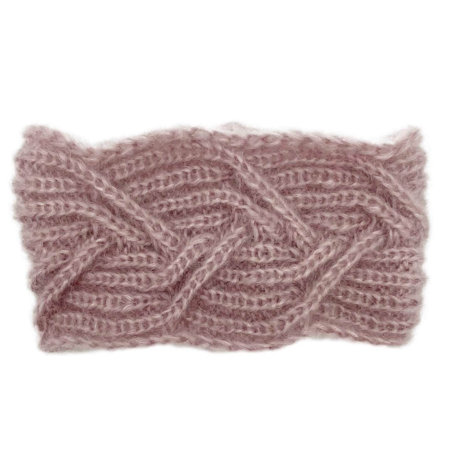 Handgesticktes Mohairstirnband