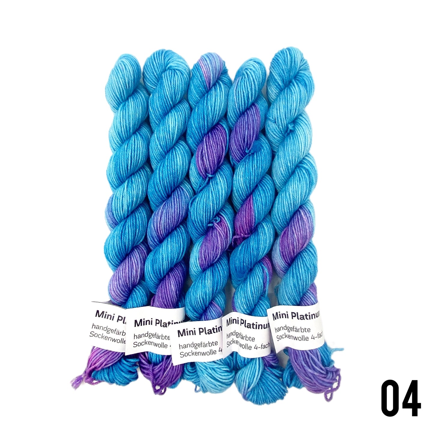 Mini Platinum - handgefärbte Sockenwolle 4-fach  20 gr