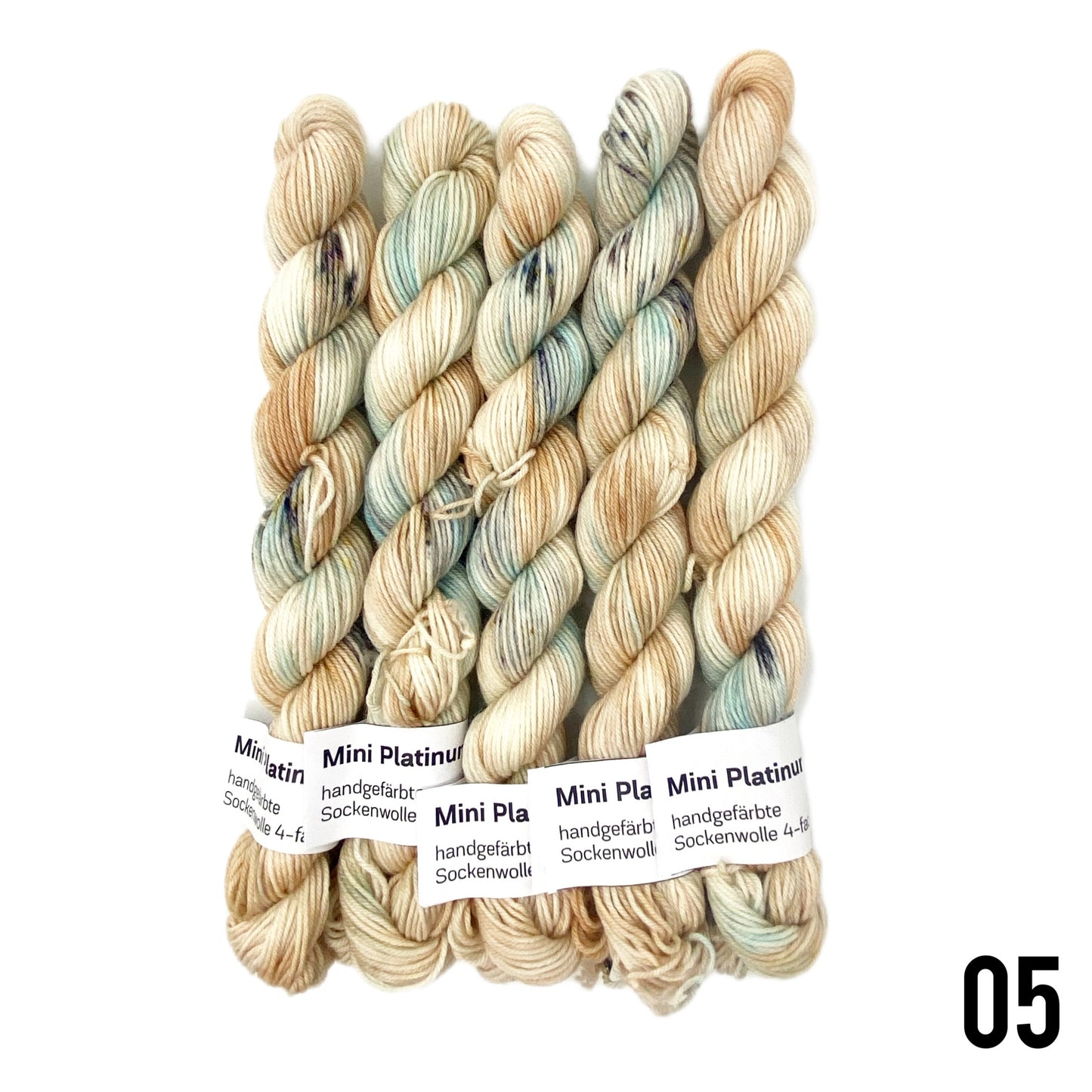 Mini Platinum - handgefärbte Sockenwolle 4-fach  20 gr