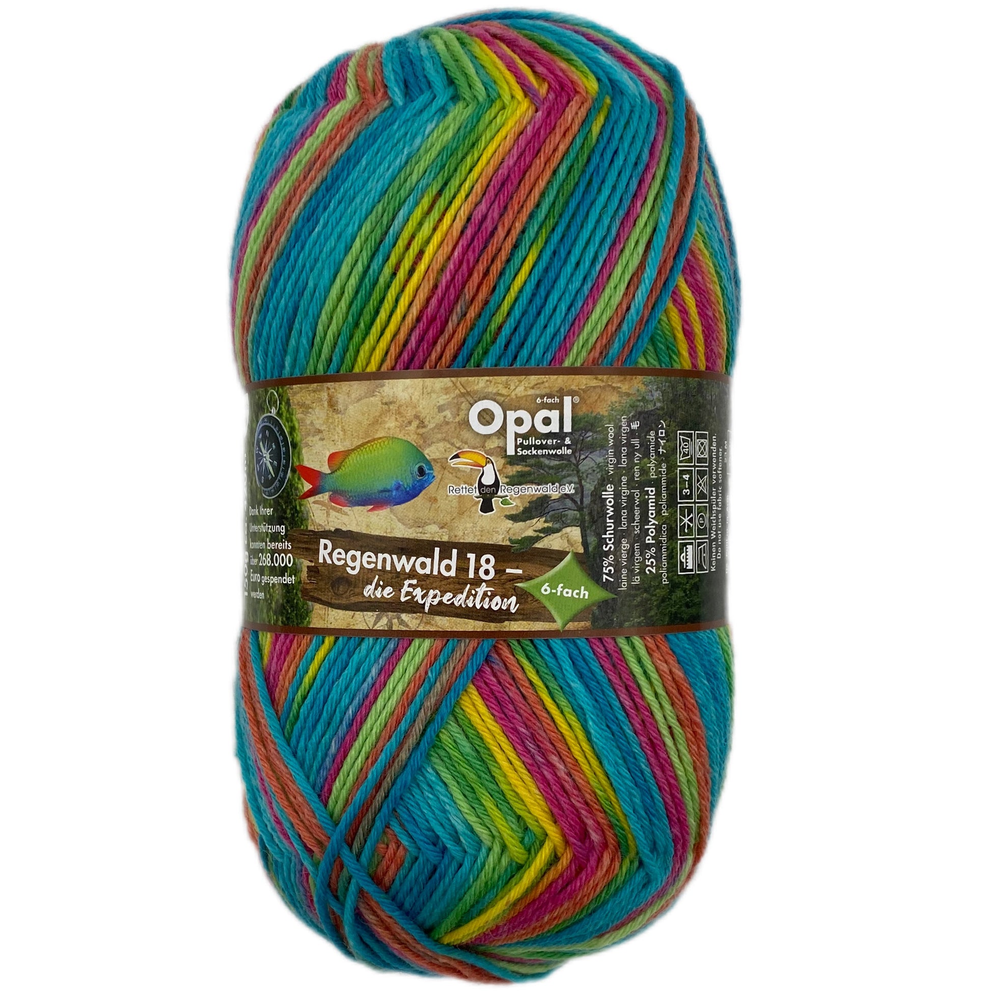 Regenwald 18  6-fach - Die Expedition	Sockenwolle kaufen