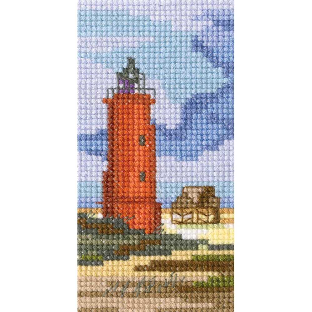 RTO Kreuzstich Set "Leuchtturm" EH369, Zählmuster, 5,5x10,5 cm