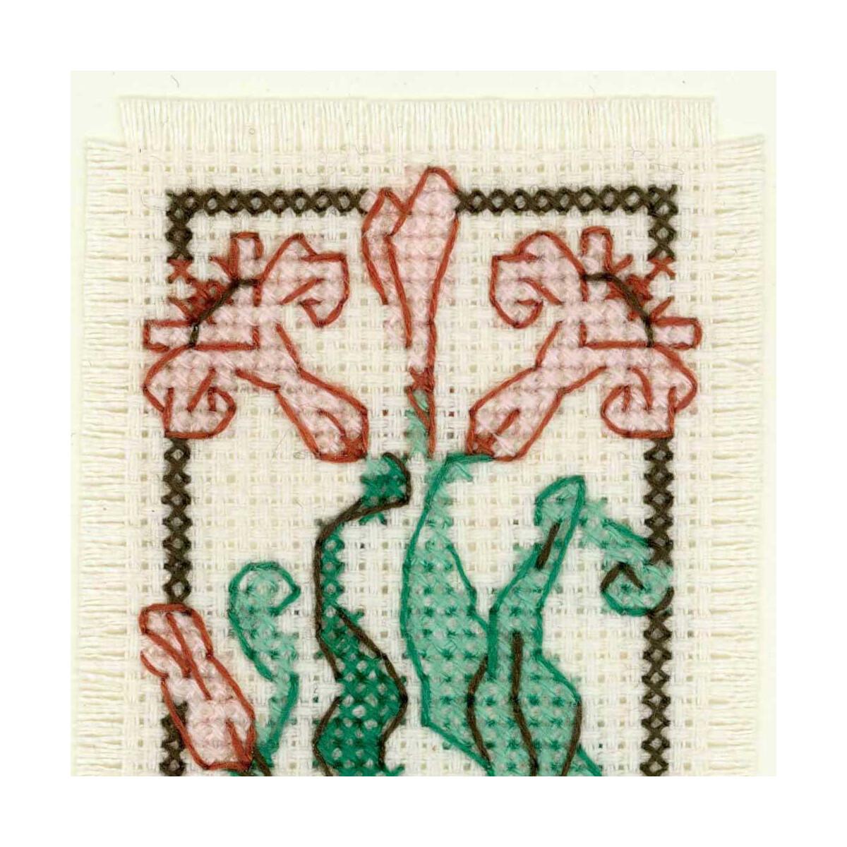 günstig shoppen	Lesezeichen Graceful Lily - Kreuzstich-Set, Zählmuster