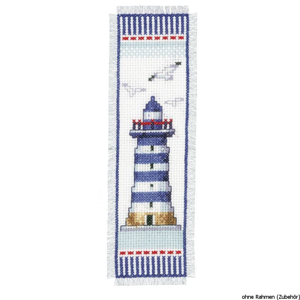 "Lighthouse" - Vervaco bookmark, counted pattern
