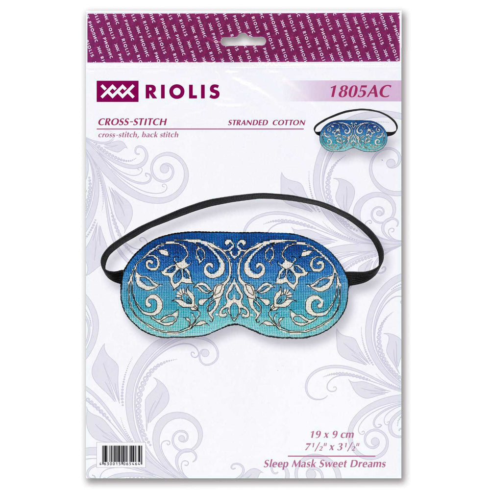 "Schlafmaske Sweet Dreams " - Riolis Kreuzstich-Set, Zählmuster