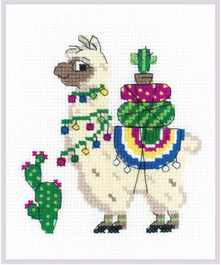 "Llama" - Kreuzstich-Set, Zählmuster