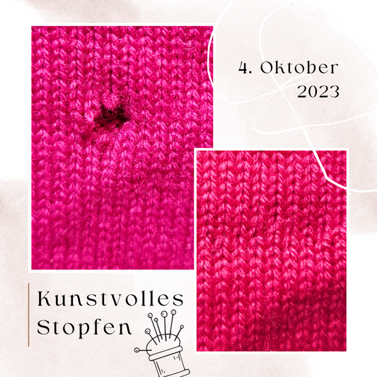 Workshop "Ein einfaches Loch kunststopfen - Nachhaltigkeitsedition" für nachhaltiges Stricken!&nbsp;