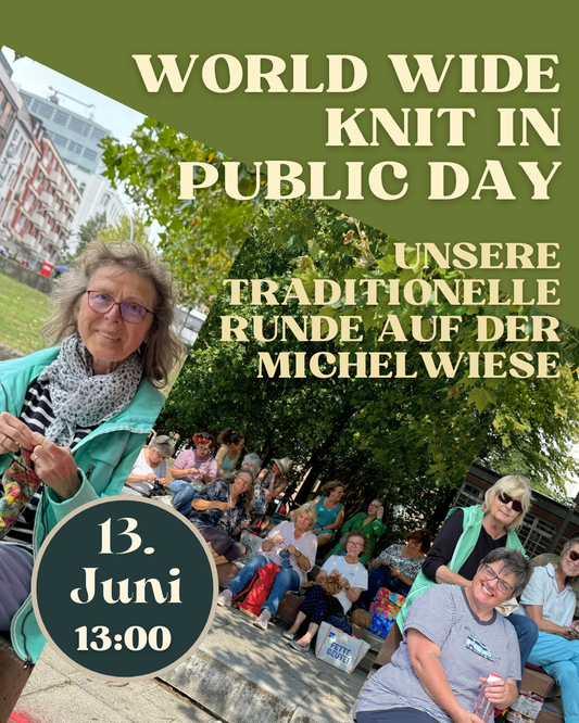 World Wide Knit in Public Day 2026 in Hamburg – wir sind dabei
